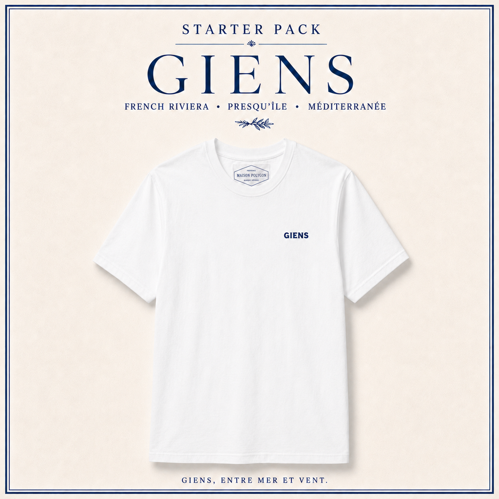 Précommander le T-shirt Giens 🌾 — Collection SUD ☀️ | 100 % coton 240 GSM 🇫🇷 | Maison Polygon