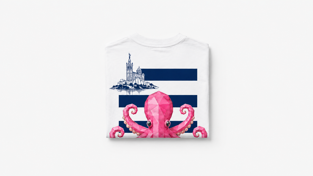 T-shirt Marseille ⚓️ — Collection SUD ☀️ | 100 %coton 240 GSM 🇫🇷 | Maison Polygon