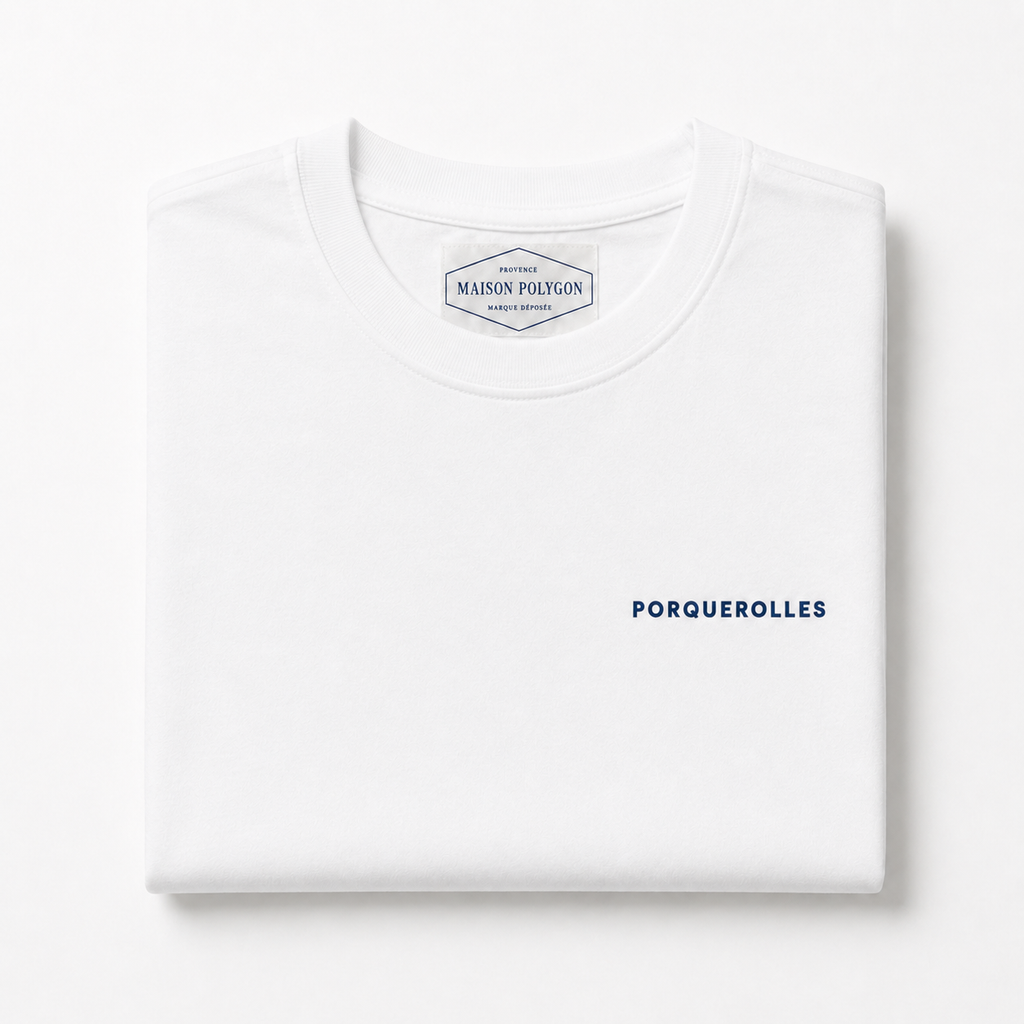 Précommander le T-shirt Porquerolles 🐠 — Collection SUD ☀️ | 100 % coton 240 GSM 🇫🇷 | Maison Polygon