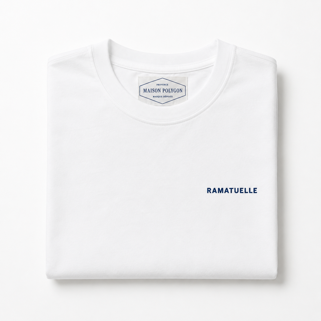 T-shirt Ramatuelle 🌴 — Collection SUD ☀️ | 100 % coton 240 GSM 🇫🇷 | Maison Polygon