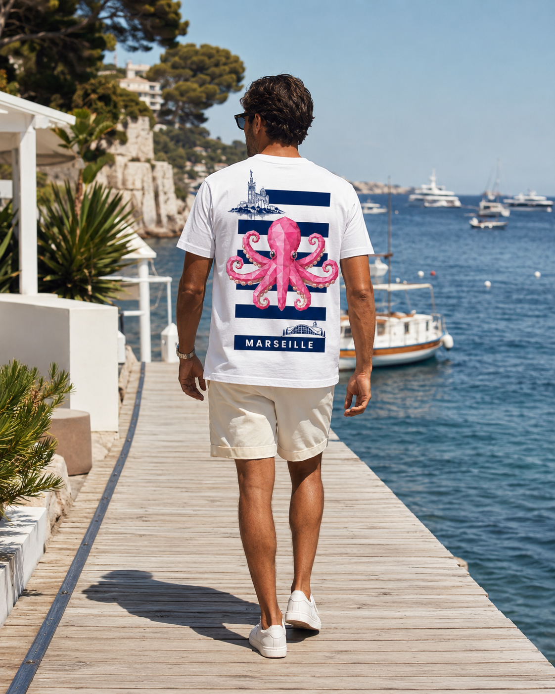 T-shirt Marseille ⚓️ — Collection SUD ☀️ | 100 %coton 240 GSM 🇫🇷 | Maison Polygon