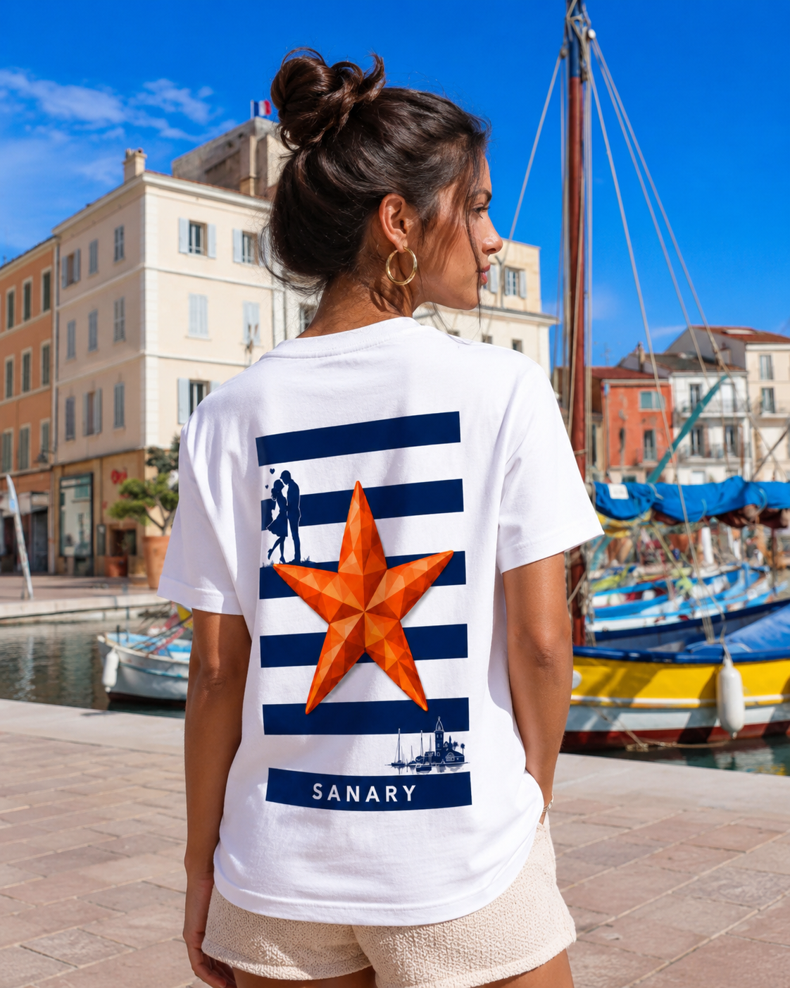 Précommander le T-shirt Sanary-sur-Mer ⛵️ — Collection SUD ☀️ | 100 % coton 240 GSM 🇫🇷 | Maison Polygon