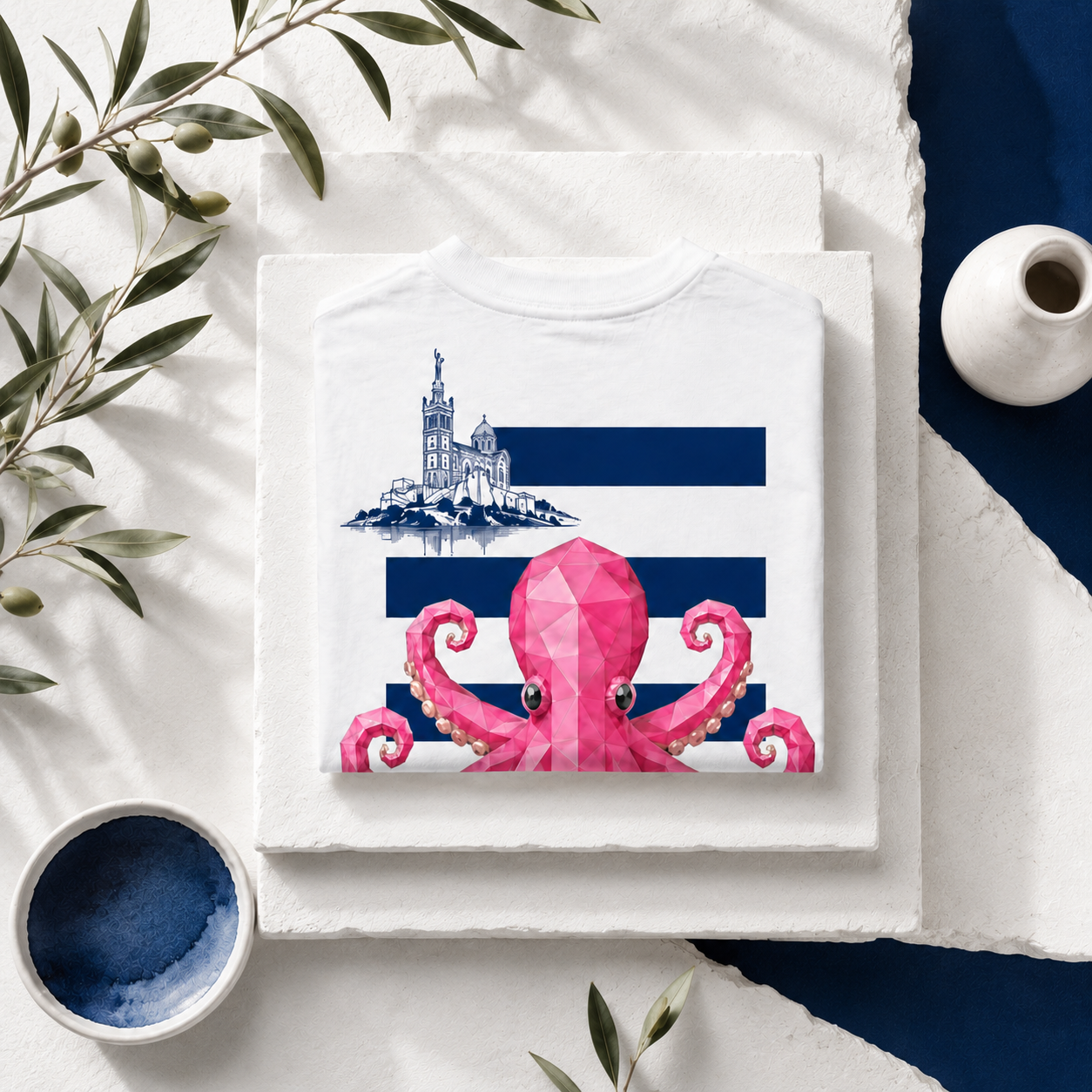 T-shirt Marseille ⚓️ — Collection SUD ☀️ | 100 %coton 240 GSM 🇫🇷 | Maison Polygon