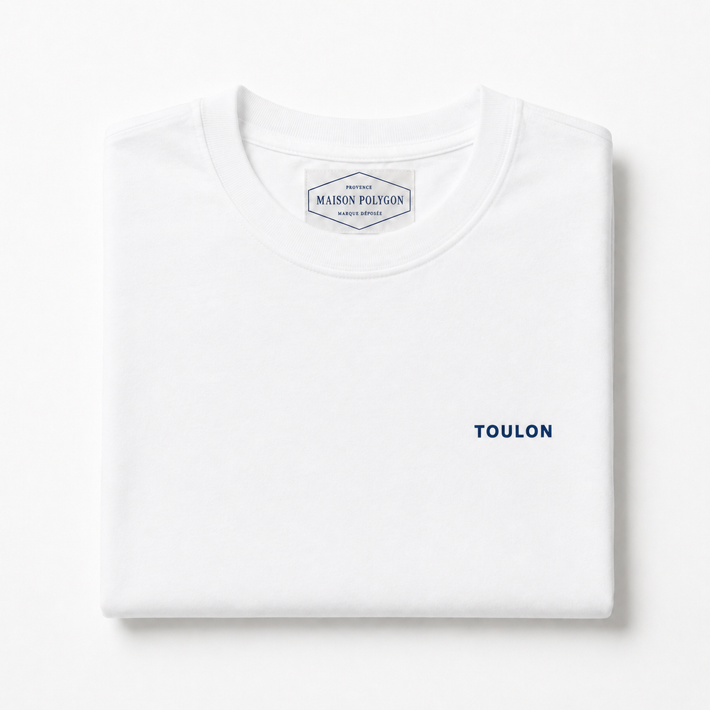 Précommander le T-shirt Toulon ⚓️ — Collection SUD ☀️ | 100 % coton 240 GSM 🇫🇷 | Maison Polygon