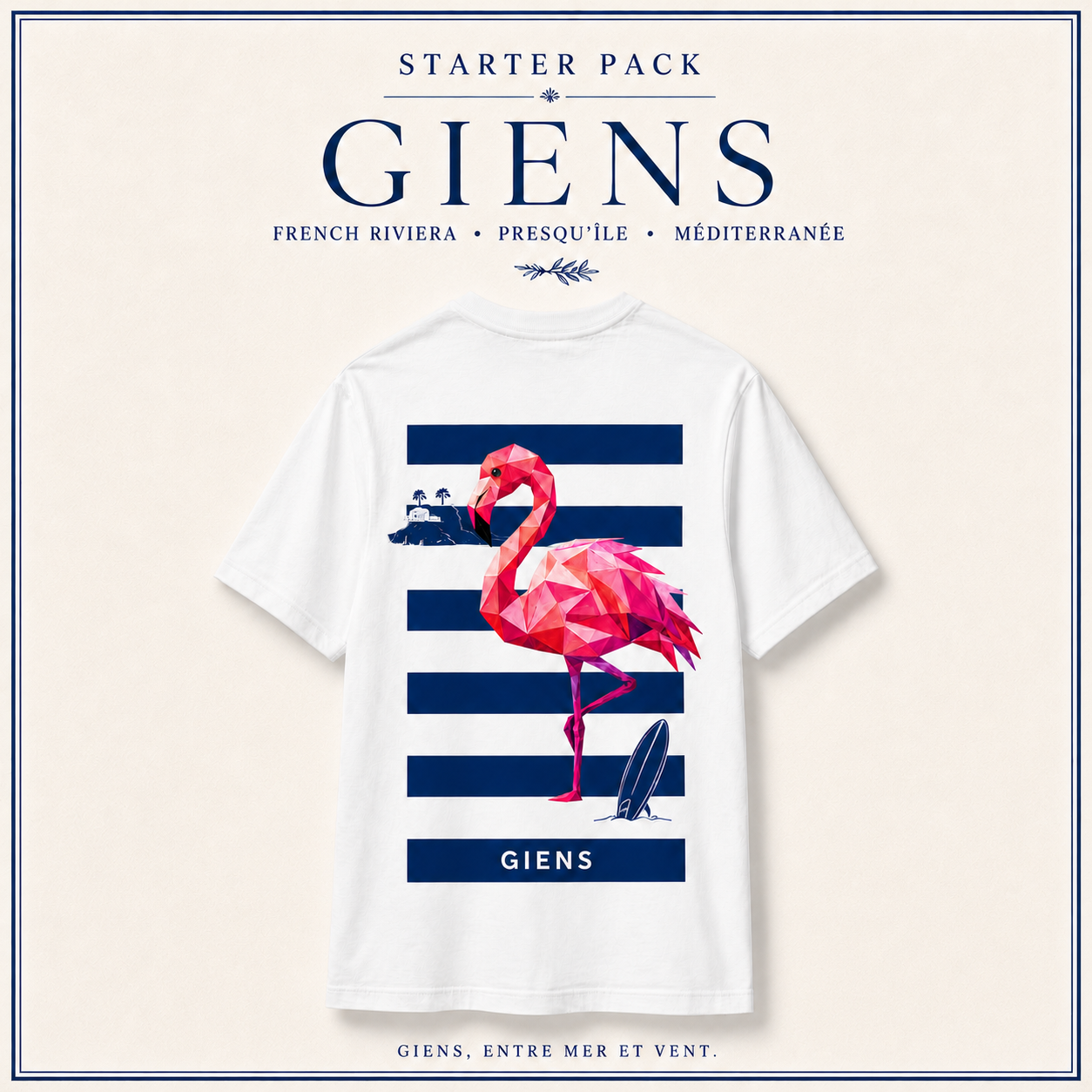 Précommander le T-shirt Giens 🌾 — Collection SUD ☀️ | 100 % coton 240 GSM 🇫🇷 | Maison Polygon